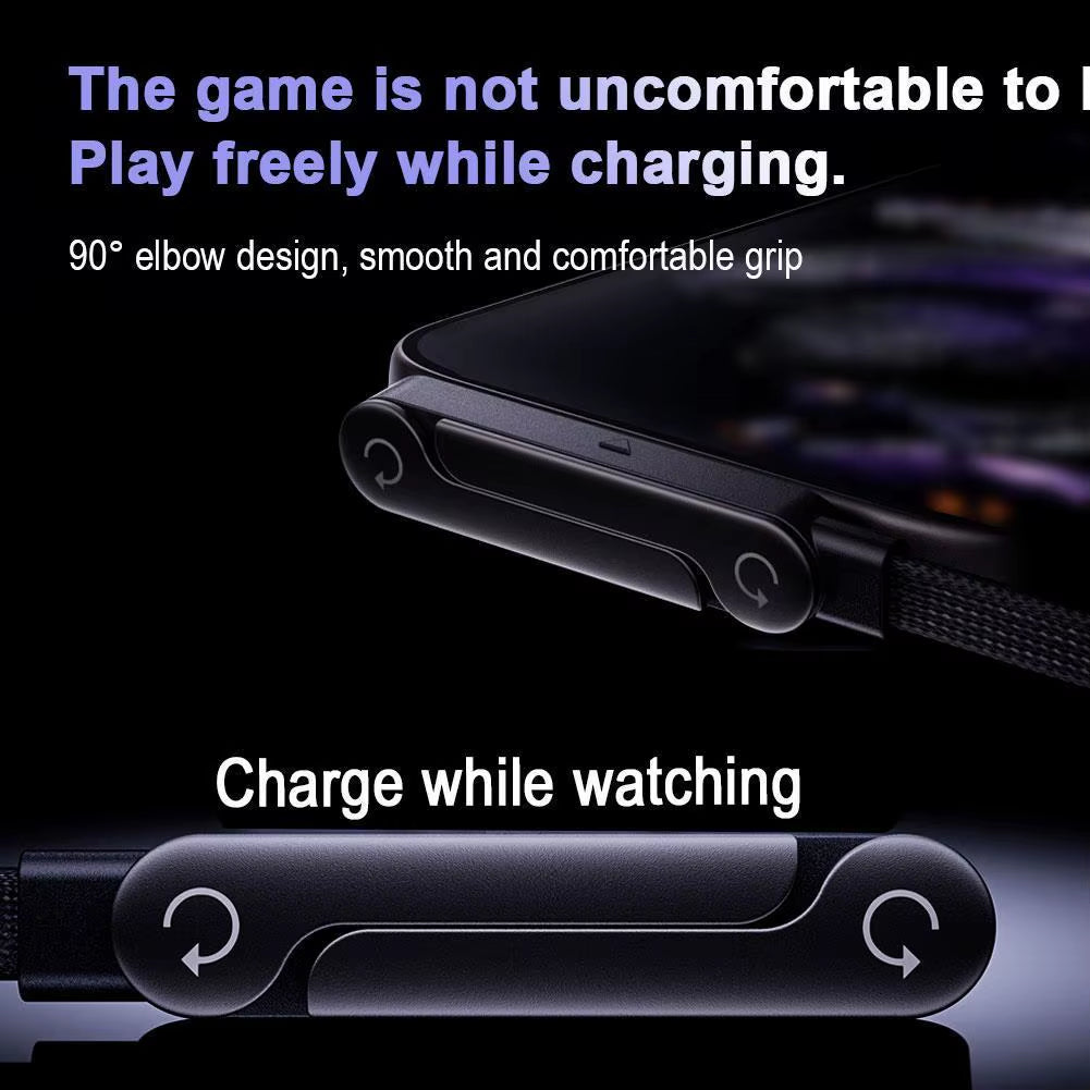 Sideways Phone Charger,Invisible Stand Charging Cable,Built in Phone Stand Charging Cord with Folding Phone Stand 2-In-1 Holder
