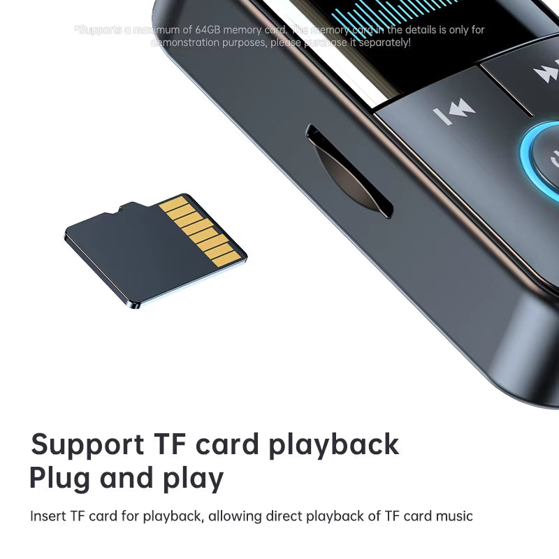 Bluetooth 5.4 Aux Adapter Audio Receiver Transmitter 3.5Mm Jack LED Display for Car/Home Stereo/Wired Headphones/Speaker/Tv
