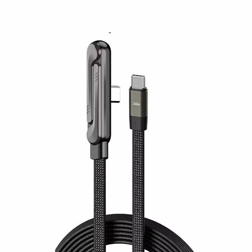 Sideways Phone Charger,Invisible Stand Charging Cable,Built in Phone Stand Charging Cord with Folding Phone Stand 2-In-1 Holder